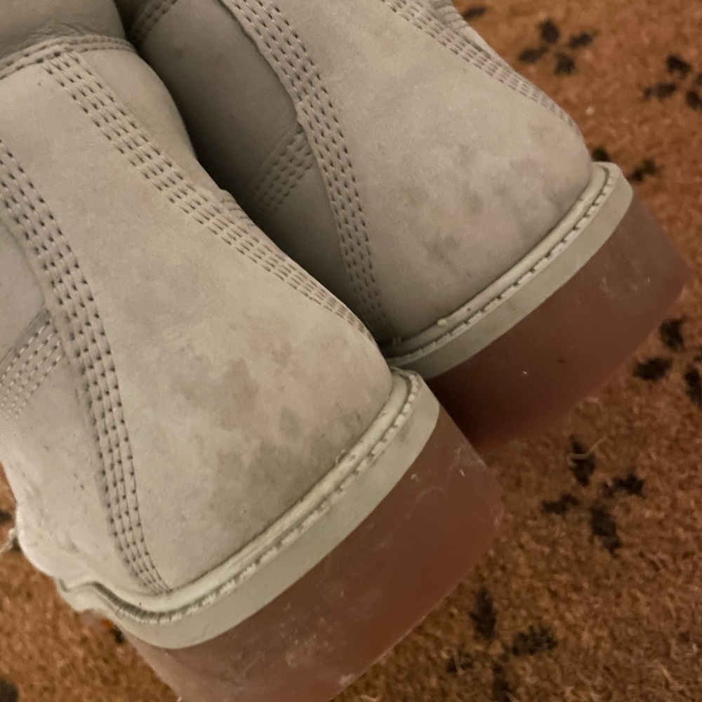 Timberland 6" Premium Waterproof Lace Boots Gray 8.5 - Picture 5 of 8